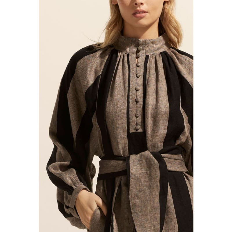 Import Dress | Black Stone Stripe