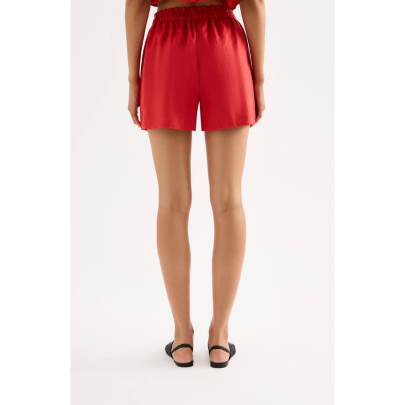 Ingrid Linen Short | Chilli - Bottoms