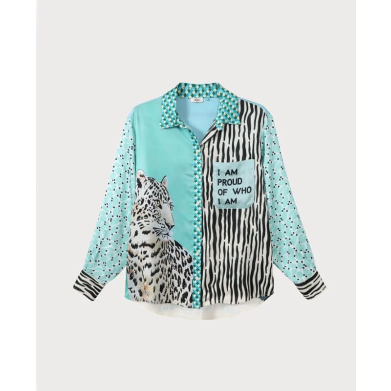 Isabel Printed Shirt | Safari - Tops