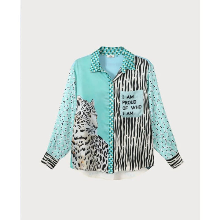 Isabel Printed Shirt | Safari - Tops