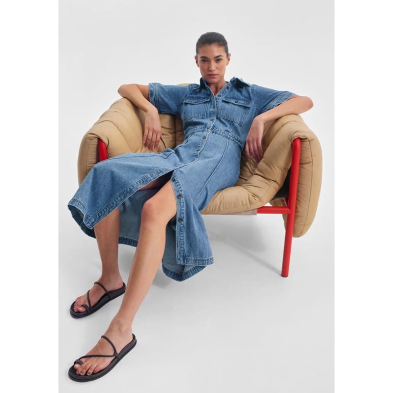 Jacque Denim Shirt Dress | Light Blue Dress