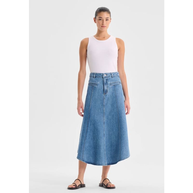 Jacque Denim Skirt | Light Blue Bottoms