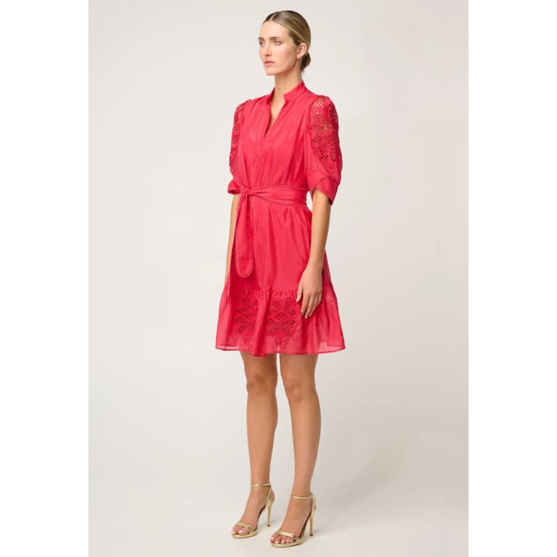 Jamila Silk Cotton Dress | Ruby - Dress
