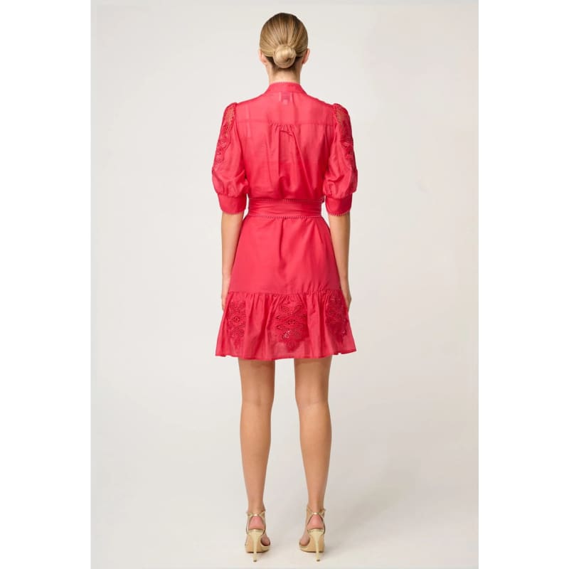 Jamila Silk Cotton Dress | Ruby - Dress