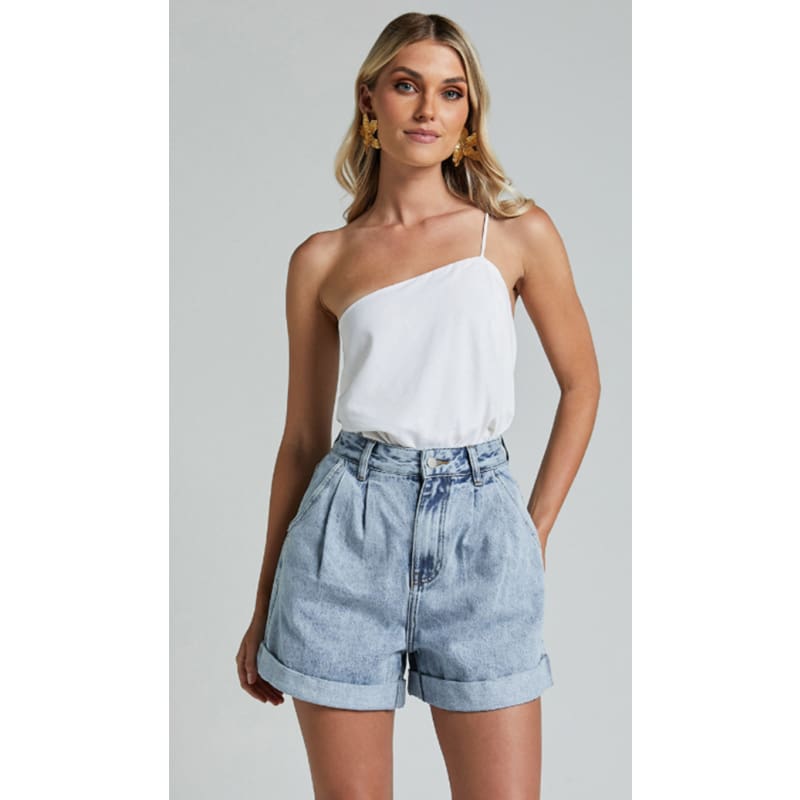 Jaylin Denim Shorts | Light Blue Wash - Bottoms