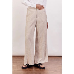 Jude Linen Pant Natural - Bottoms