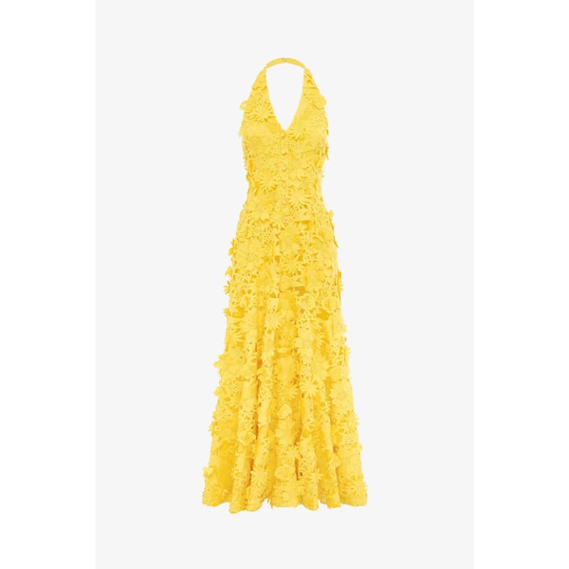 Juliette Lace Halterneck Maxi Dress | Sunshine - Dress