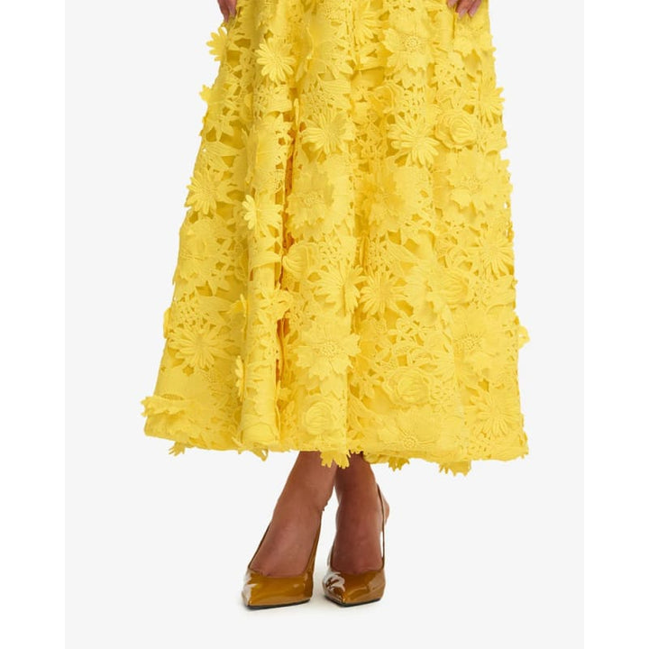 Juliette Lace Halterneck Maxi Dress | Sunshine - Dress