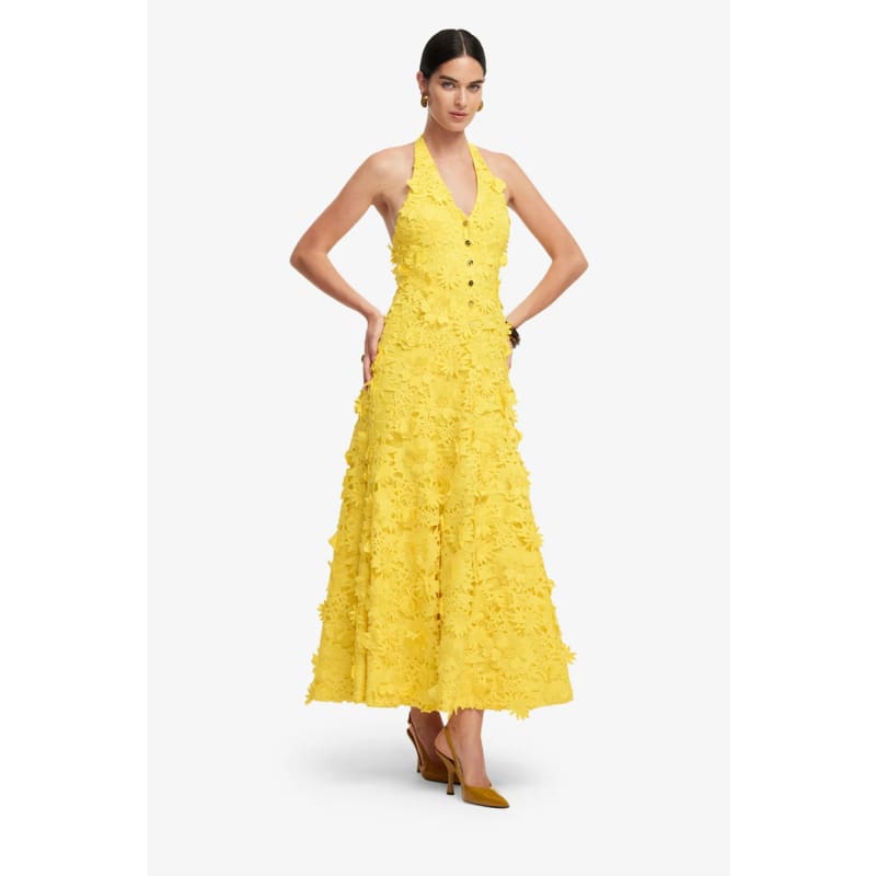 Juliette Lace Halterneck Maxi Dress | Sunshine - Dress
