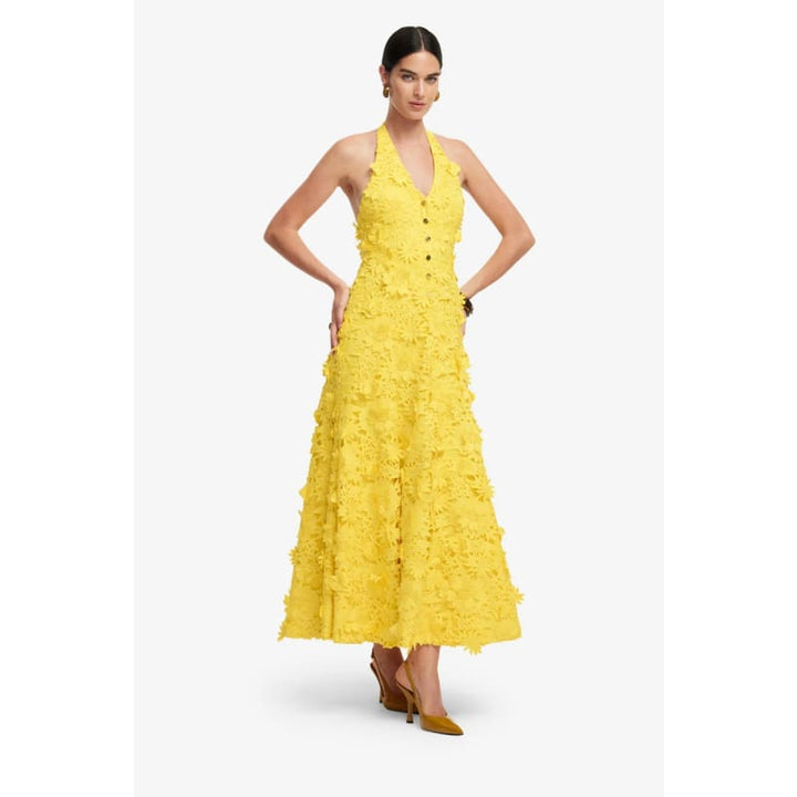 Juliette Lace Halterneck Maxi Dress | Sunshine - Dress