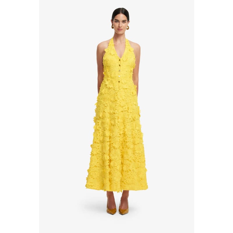 Juliette Lace Halterneck Maxi Dress | Sunshine - Dress