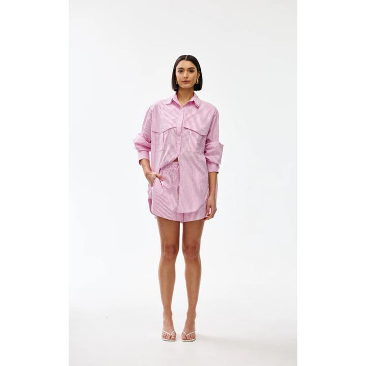 Juniper Short | Pink Pinstripe - Bottoms