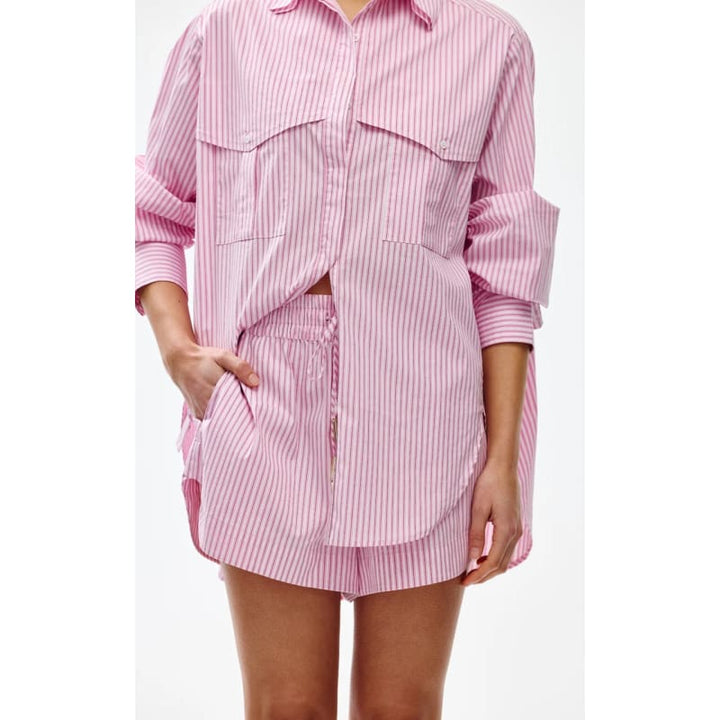 Juniper Short | Pink Pinstripe - Bottoms