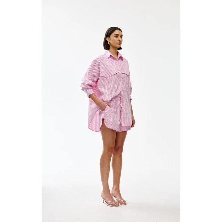 Juniper Short | Pink Pinstripe - Bottoms