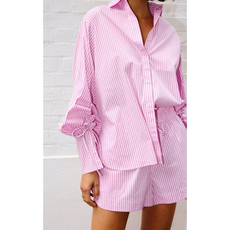 Juniper Short | Pink Pinstripe - Bottoms