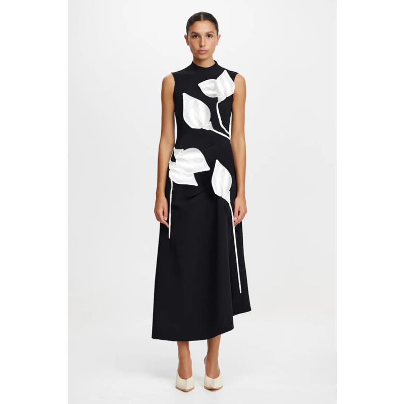 Kadence Midi Dress | Black & Ivory - Dress