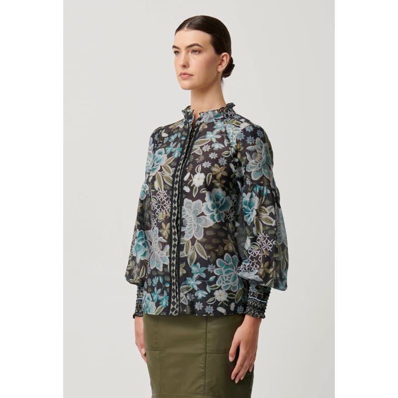 Knox Cotton Silk Shirt | Dahlia Fields - Tops