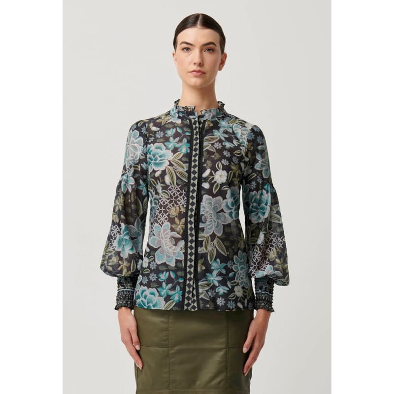 Knox Cotton Silk Shirt | Dahlia Fields - Tops