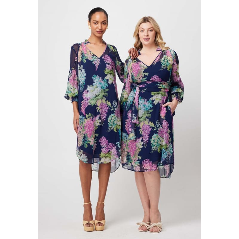 Lane Viscose Chiffon Dress | Wisteria Alba - Dress