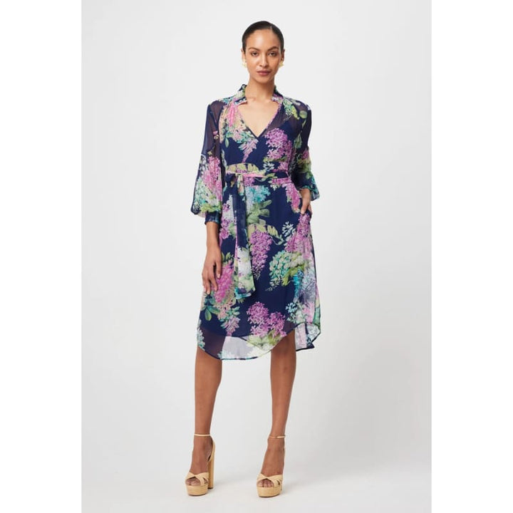 Lane Viscose Chiffon Dress | Wisteria Alba - Dress