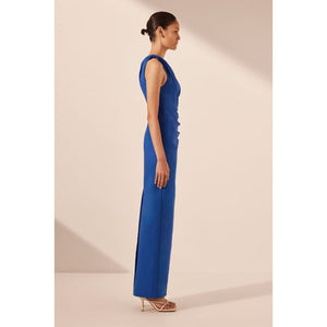 Lani Asymmetrical Gathered Maxi Dress - Dress