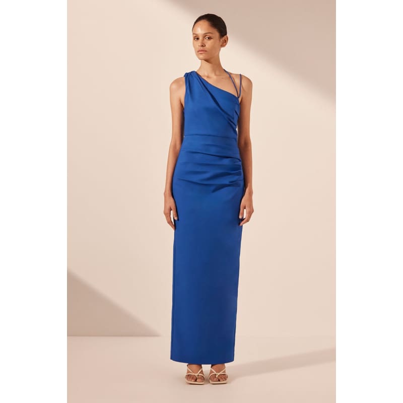 Lani Asymmetrical Gathered Maxi Dress - Dress