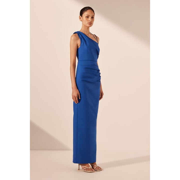 Lani Asymmetrical Gathered Maxi Dress - Dress