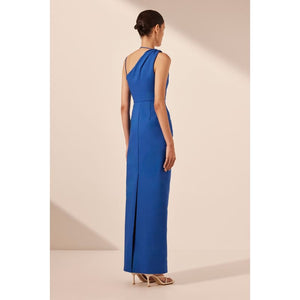 Lani Asymmetrical Gathered Maxi Dress - Dress