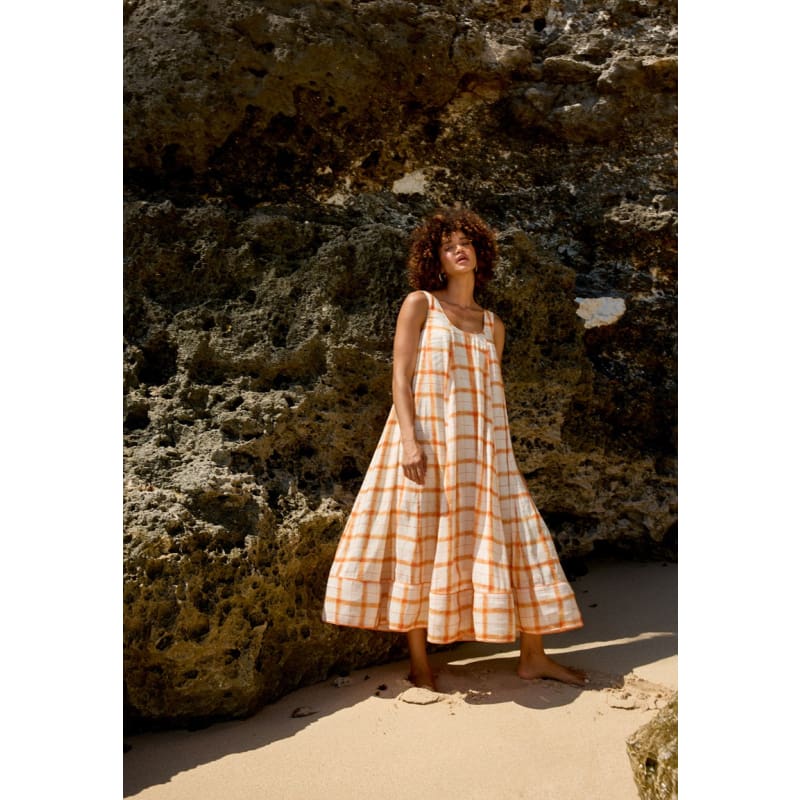 Le Soleil Sundress | Mandarine Gingham - Dress