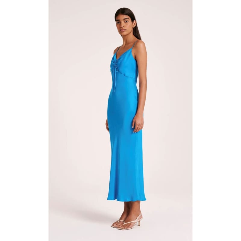 Lea Cupro Dress | Azure - Dress