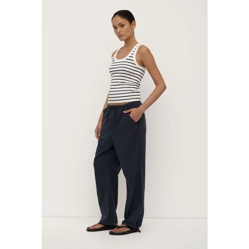 Leony Stripe Tank | True Navy & Antique White - Tops