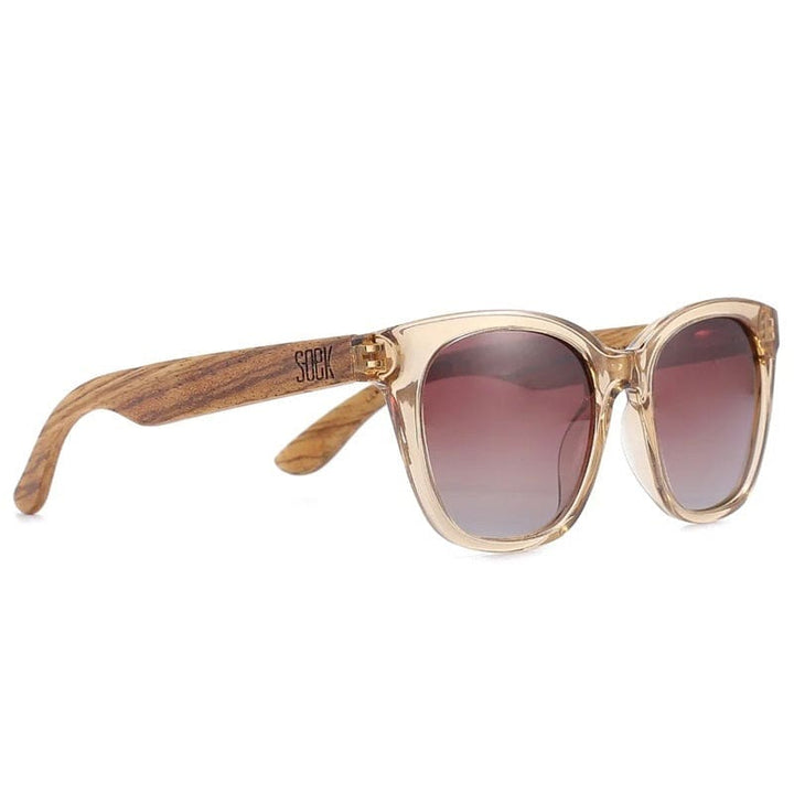 Lila Grace | Champagne Polarised Lens Walnut Arms - Accessories