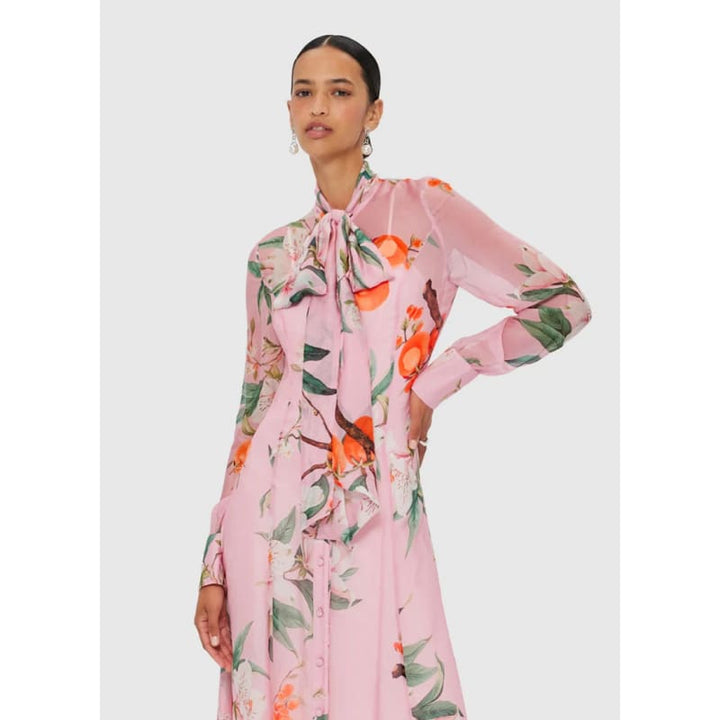 Lilith Tie Neck Maxi Dress | Lavish Print - Dress