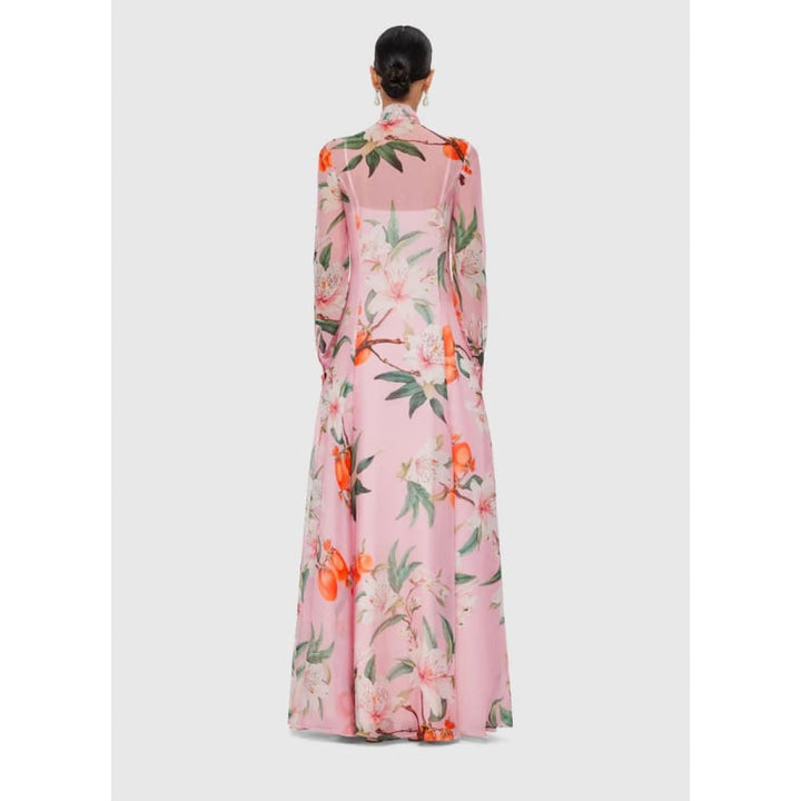 Lilith Tie Neck Maxi Dress | Lavish Print - Dress