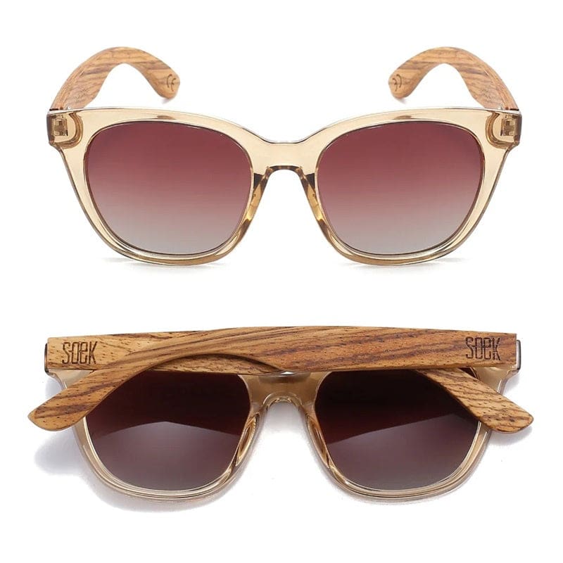 Lilla Grace Champagne | Polarised Lens Walnut Arms - Accessories