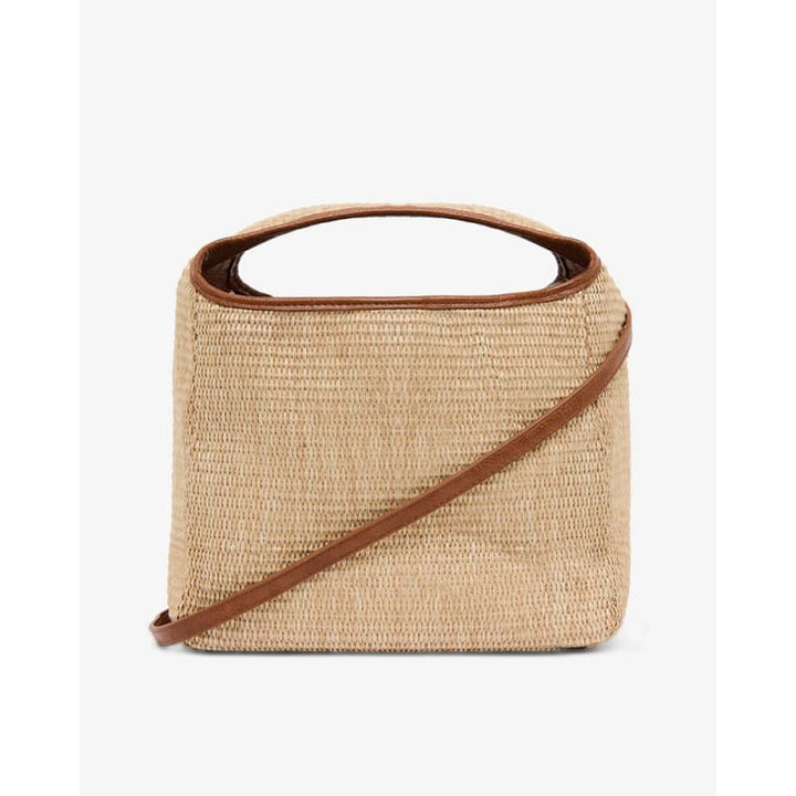 Linton Crossbody Large | Tan Pebble & Natural Weave - Accessories
