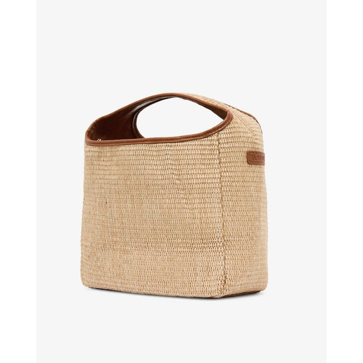 Linton Crossbody Large | Tan Pebble & Natural Weave - Accessories