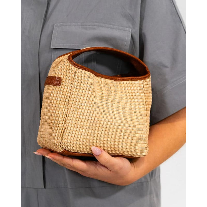 Linton Weave Crossbody | Tan Pebble & Natural - Accessories
