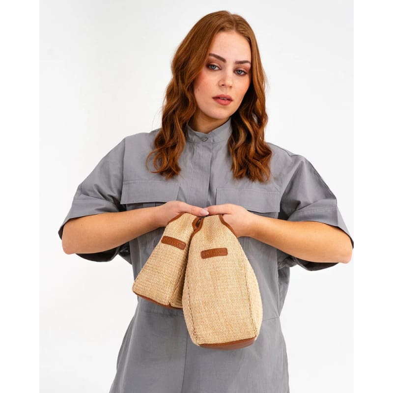 Linton Weave Crossbody | Tan Pebble & Natural - Accessories