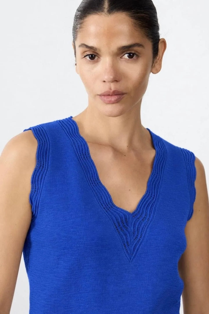 Leila Knitted Top | Cobalt Blue