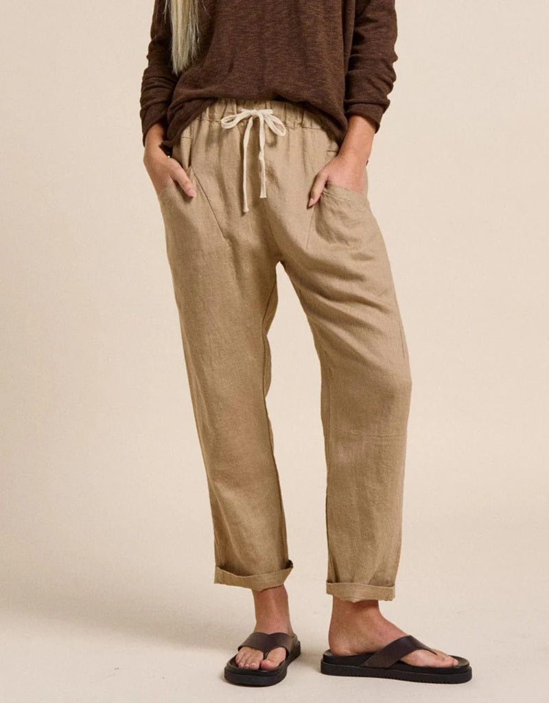 Luxe Linen Pant | Camel