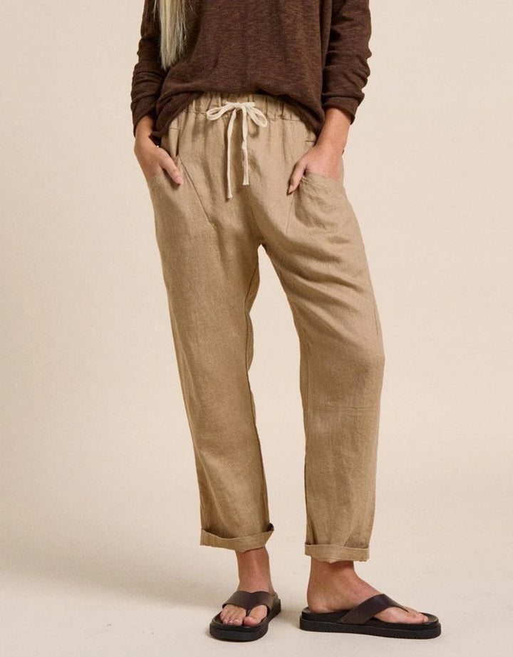 Luxe Linen Pant | Camel