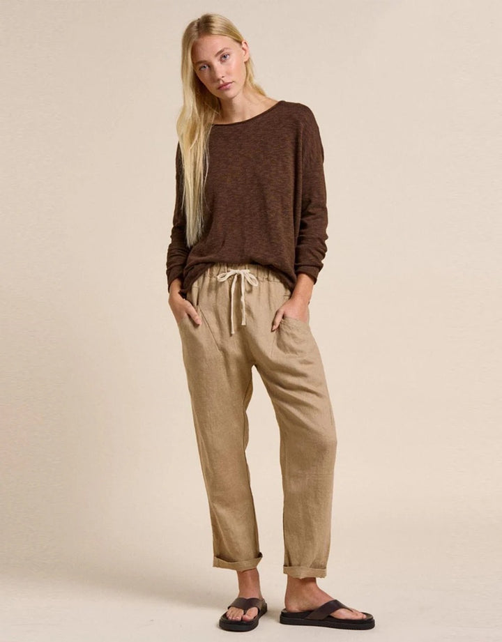 Luxe Linen Pant | Camel