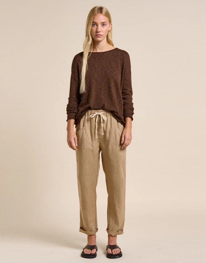 Luxe Linen Pant | Camel