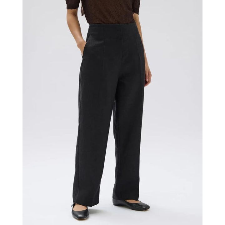 Liza Linen Pant | Black - Bottoms