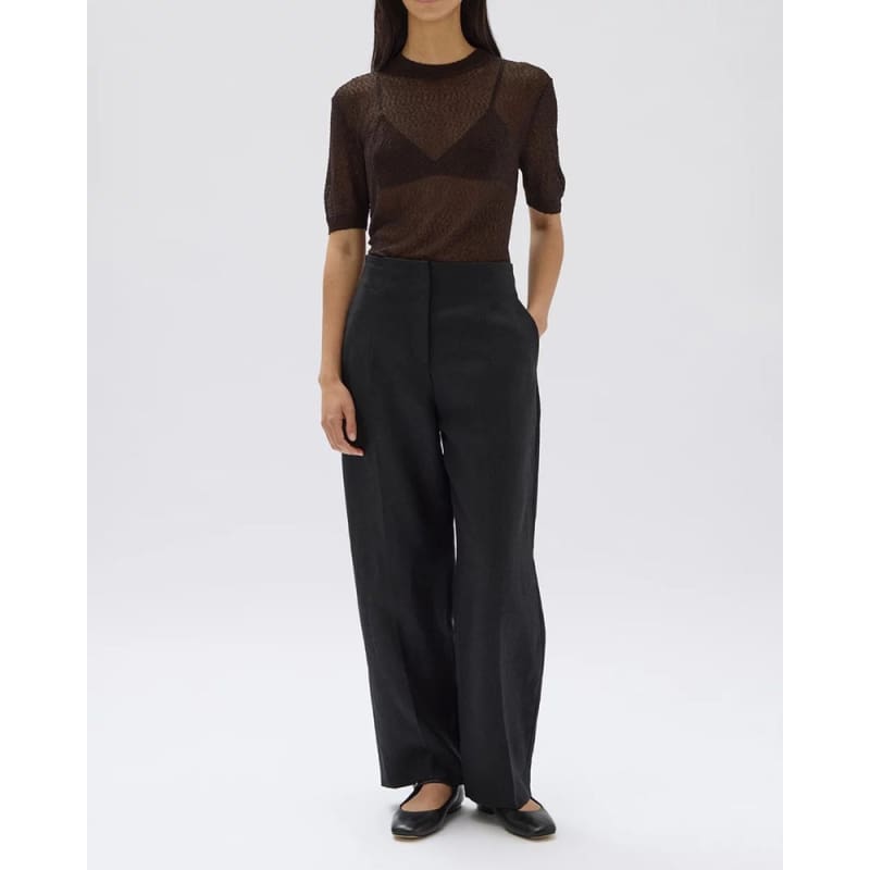 Liza Linen Pant | Black - Bottoms