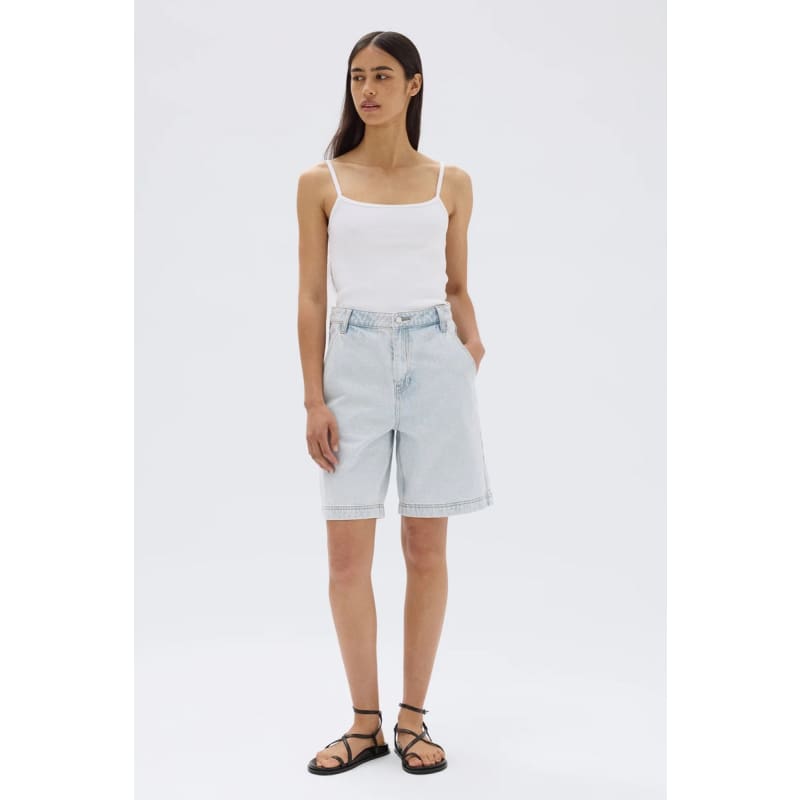 Longline Denim Short | Bleach - Bottoms