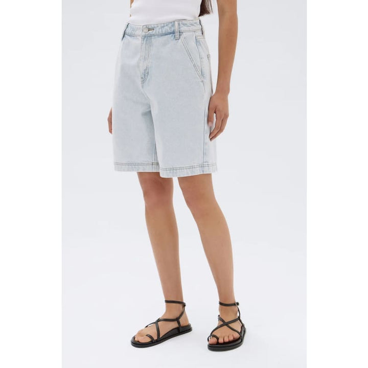 Longline Denim Short | Bleach - Bottoms