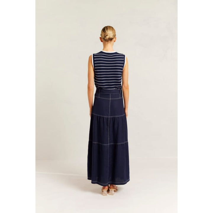 Lotus Skirt | Navy - Bottoms