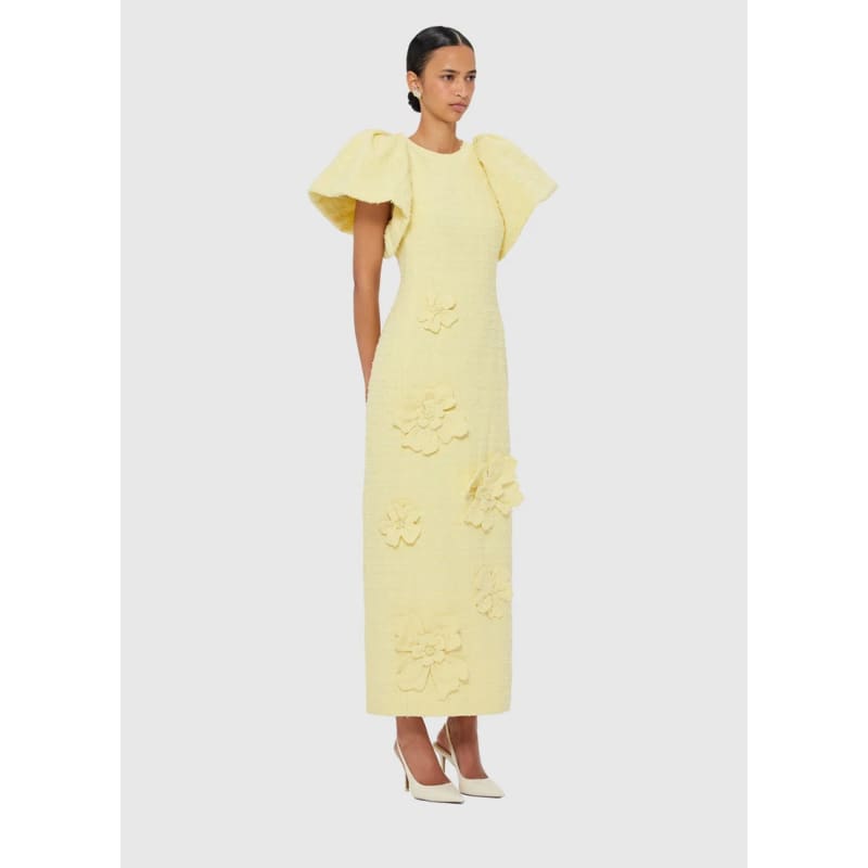 Lucinda Tweed Petal Maxi Dress | Sorbet Yellow - Dress